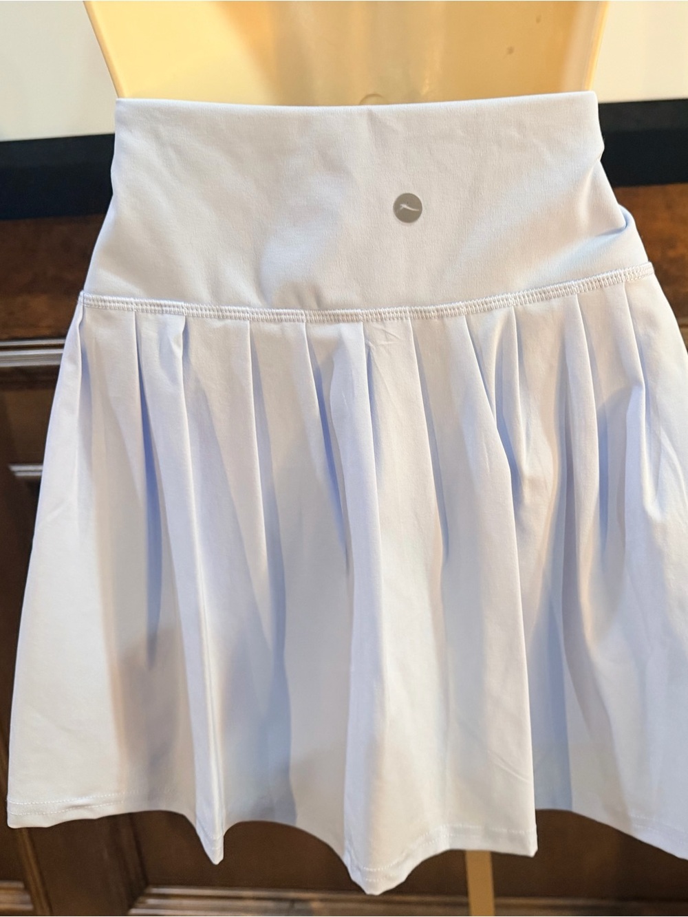 NWT SIZE XL Women’s light blue Pleated Skater Skirt with Wide Waistband - Picture 5 of 13